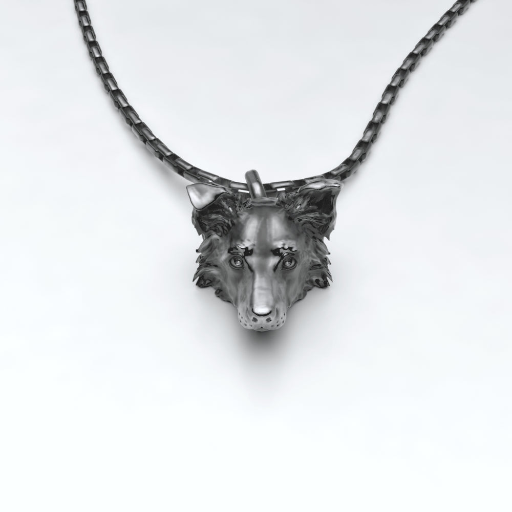 Border Collie - Anhänger mit Kette