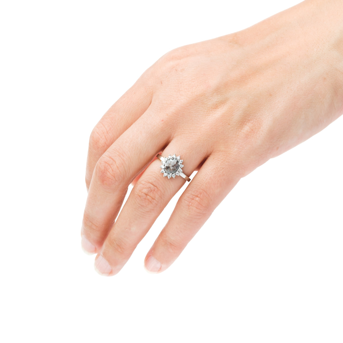 Salt and Pepper Diamantring "Venus Galaxie"