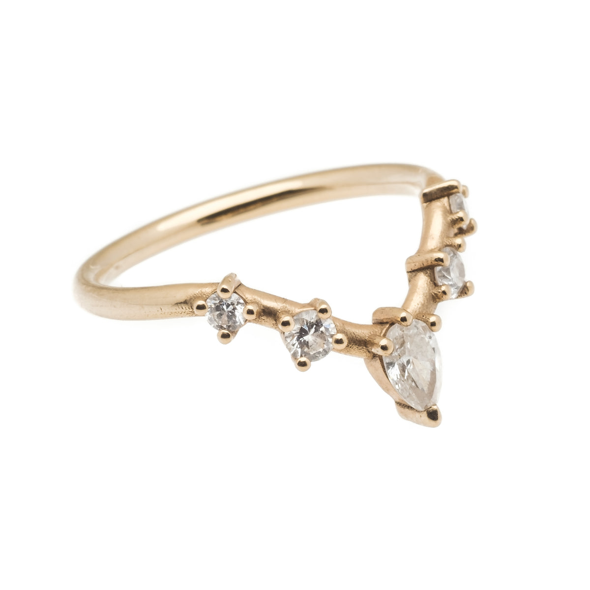 MEDIA | Kronenring aus 18kt Gelbgold & Lab-Diamanten