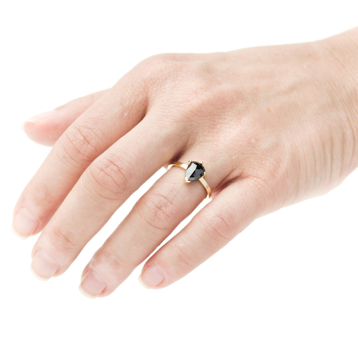 schwarzer Diamantring "Venus"
