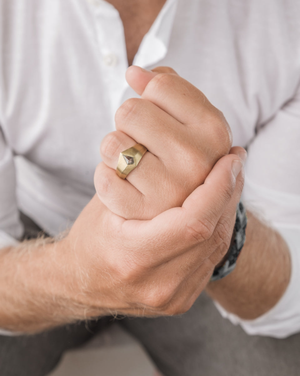 Salt and Pepper Diamantring "Orbit"
