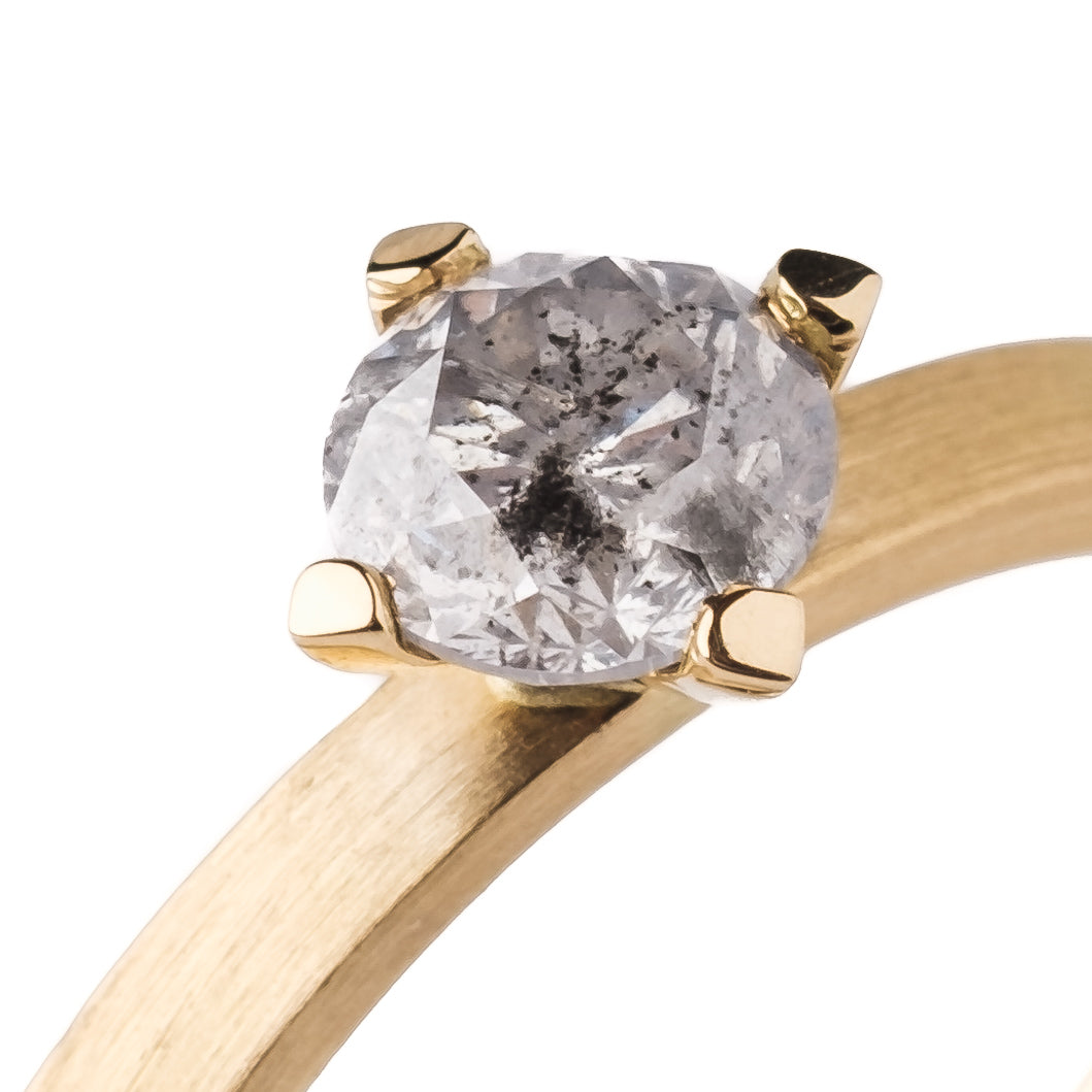 Salt and Pepper Diamantring "Stern"