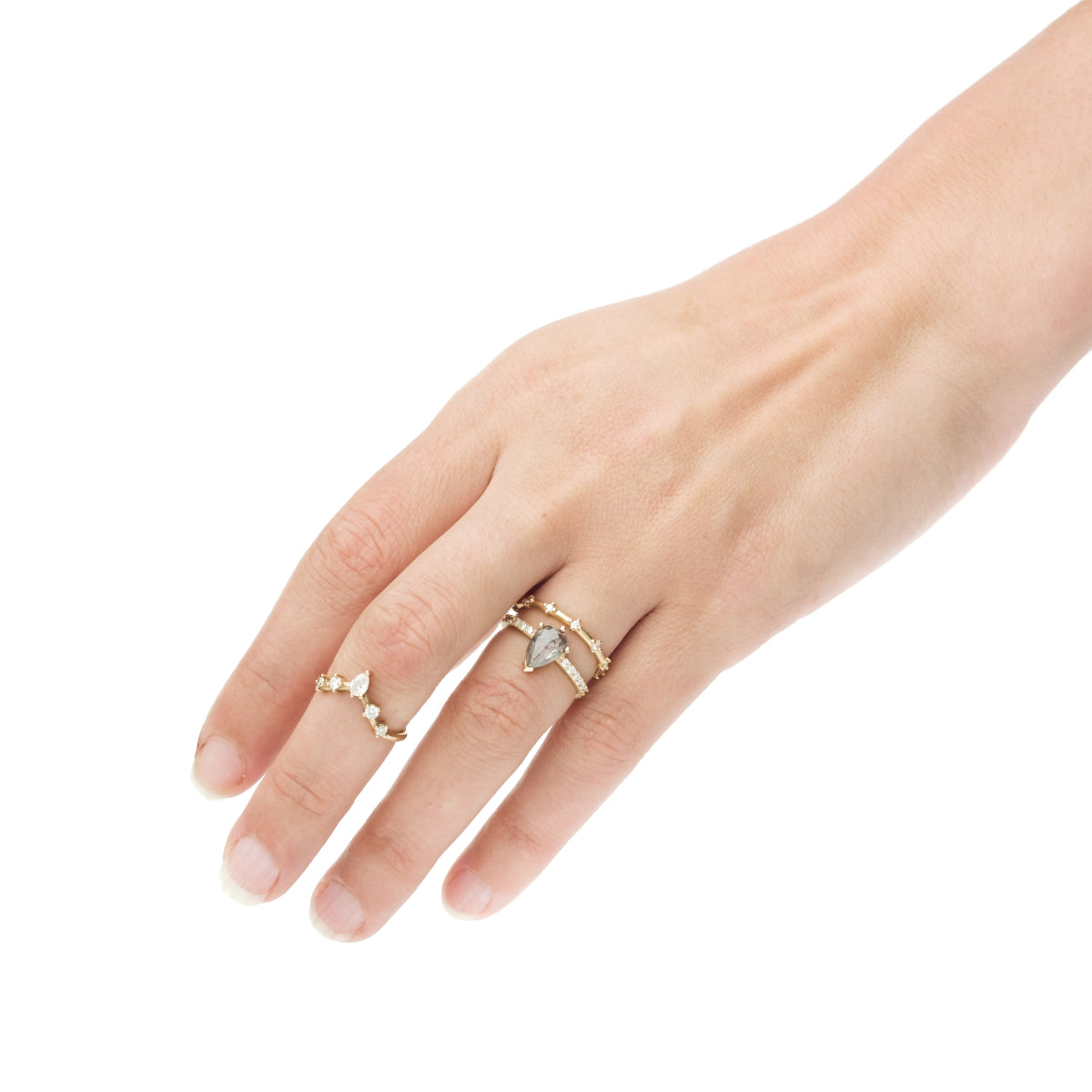Salt and Pepper Diamantring "Sternenpfad zur Venus"