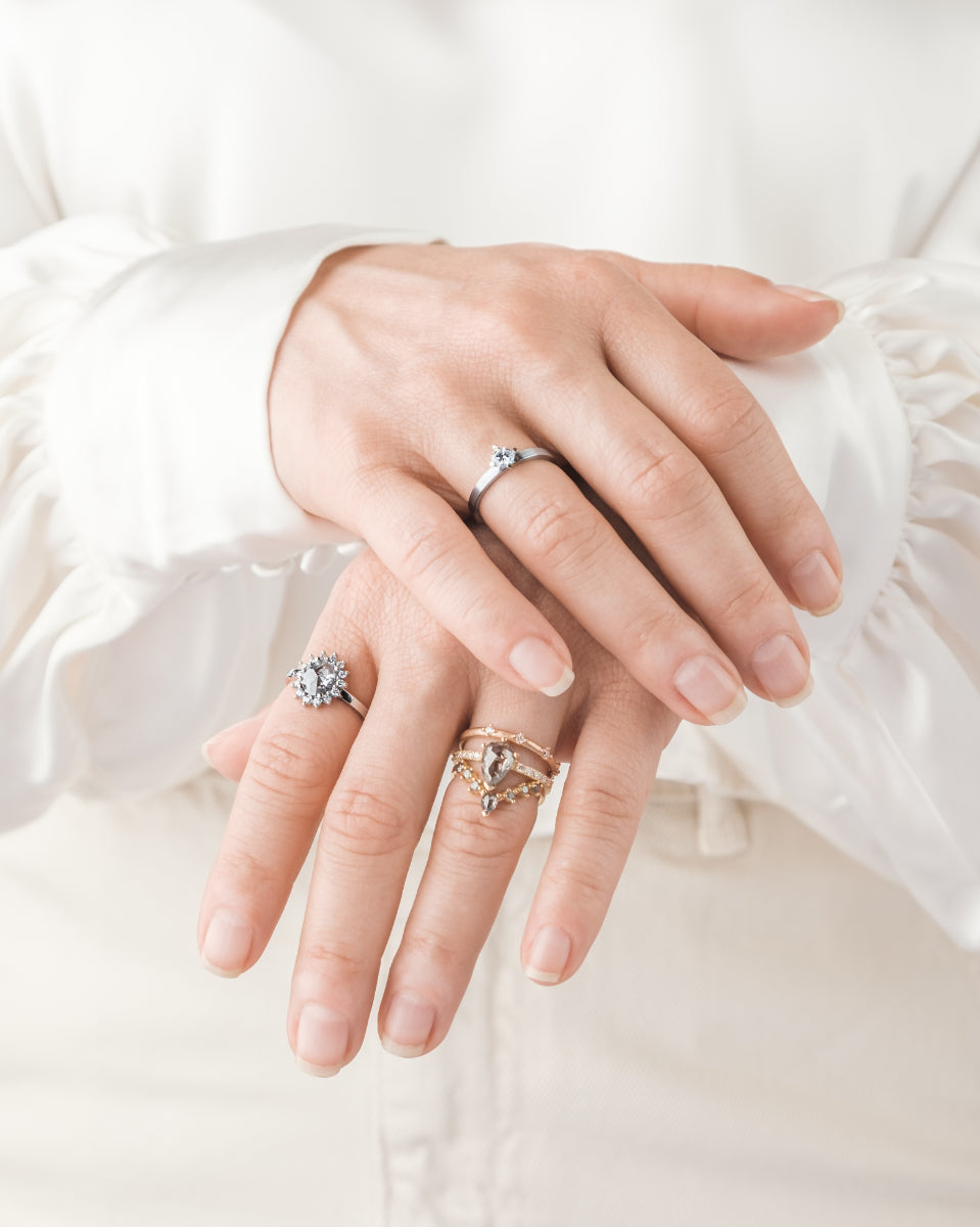 Salt and Pepper Diamantring "Sternenpfad zur Venus"